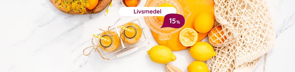 15% rabatt p� livsmedel