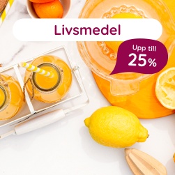 Livsmedel upp till 25%