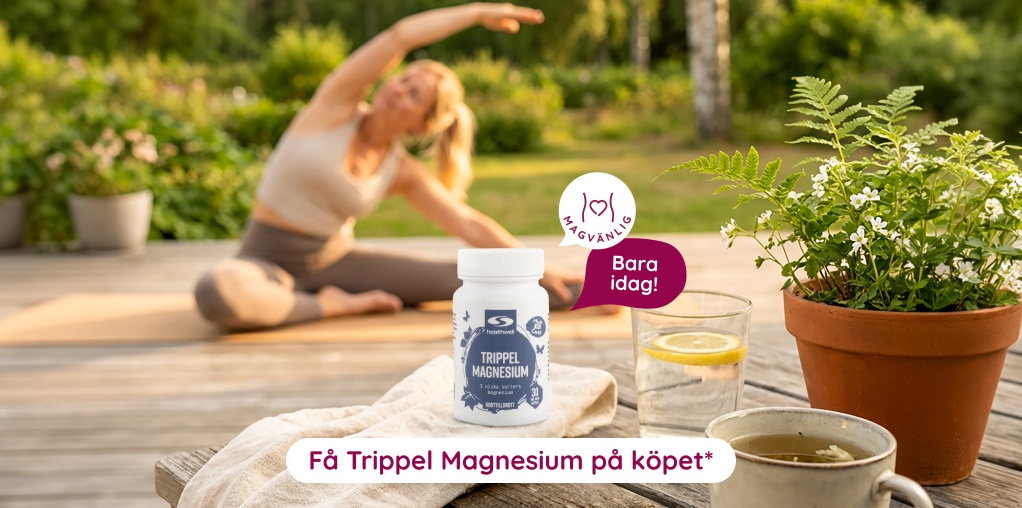 Bara idag! Handla Healthwell f�r 500 kr f� 30 kapslar magnesium p� k�pet
