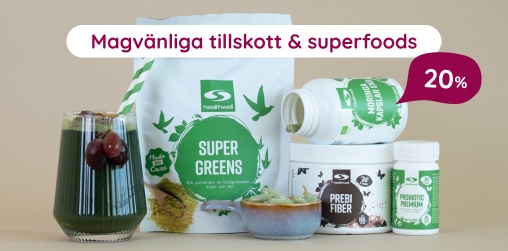 Superfoods och produkter f�r magh�lsan fr�n Healthwell 20%