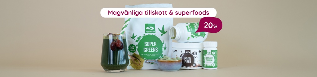 Superfoods och produkter f�r magh�lsan fr�n Healthwell 20%