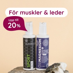 F�r muskler och leder upp till 20%