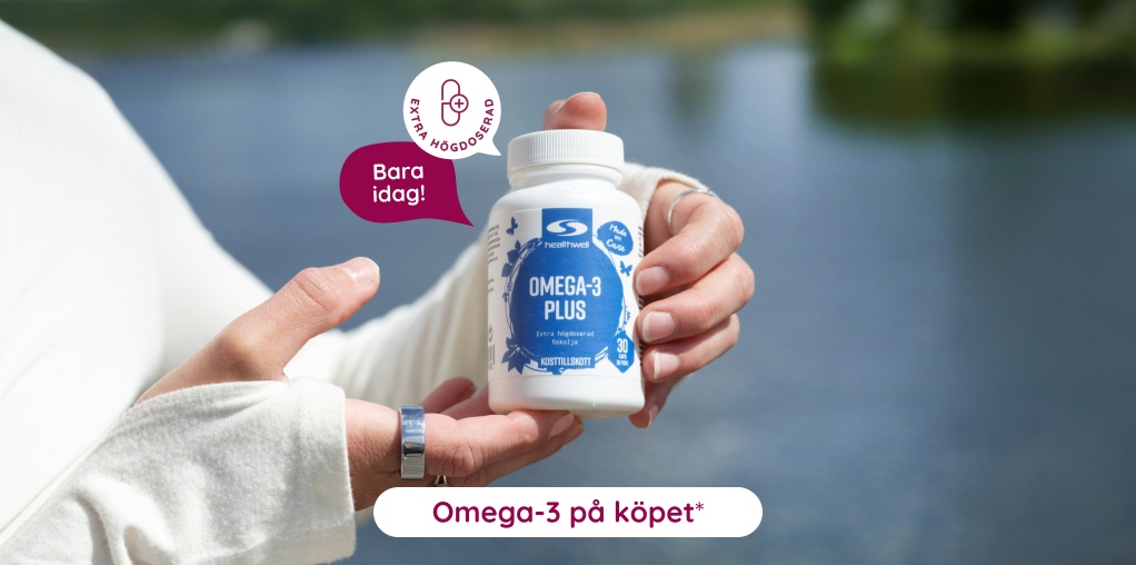 Bara idag! Handla Healthwell f�r 500 kr f� 30 kapslar omega-3 p� k�pet