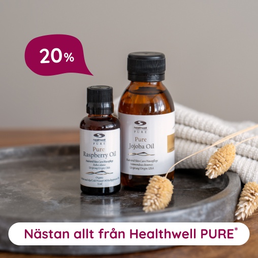 20% rabatt p� n�stan allt fr�n Healthwell PURE