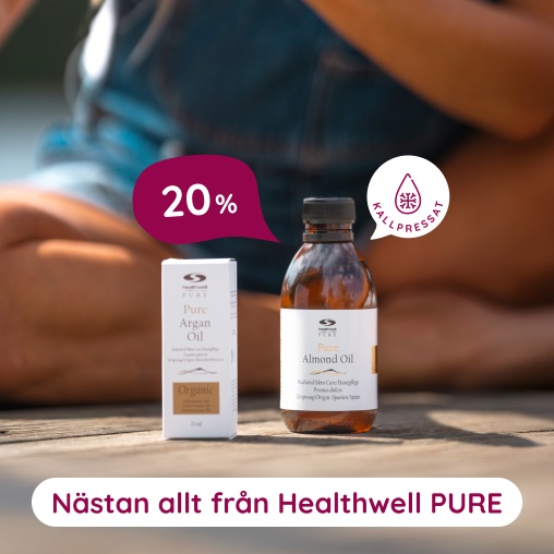 20% p� Healthwell PURE - Eteriska och kallpressade oljor