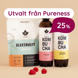 Pureness elektrolyter, kombucha och energidryck -25%