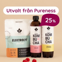Pureness elektrolyter, kombucha och energidryck 25%
