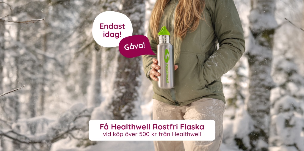 Endast idag! F� Healthwell Rostfri Flaska vid k�p �ver 500 kr fr�n Healthwell. G�ller en g�ng per k�p. 