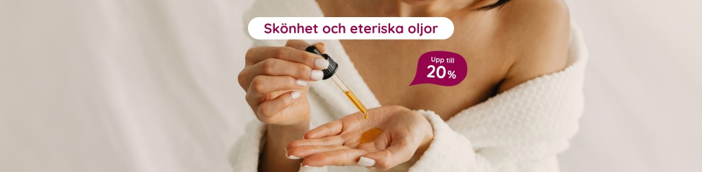 Upp till 20% p� sk�nhet och eteriska oljor