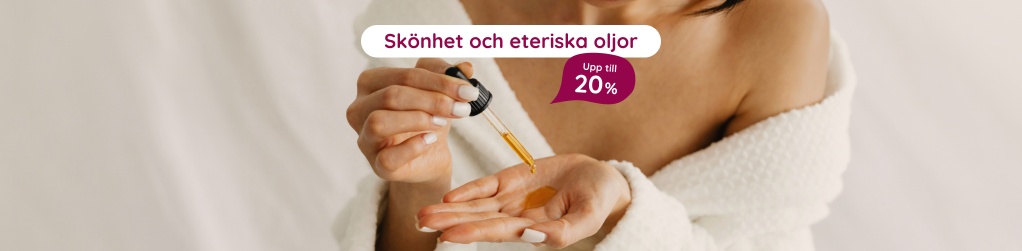 Upp till 20% p� sk�nhet och eteriska oljor