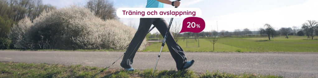 20% p� produkter f�r tr�ning och avslappning